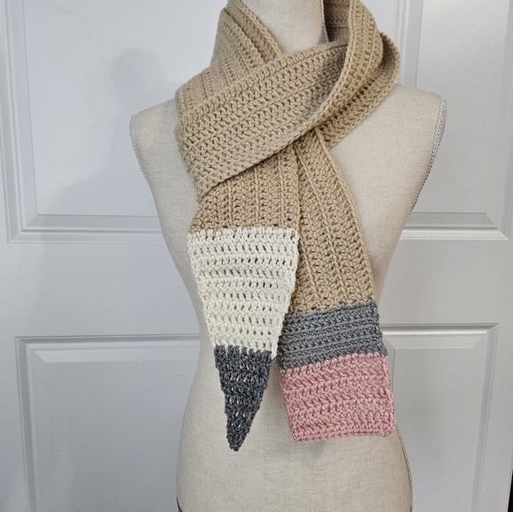 Cotton N Kandi Accessories - Handmade Crochet Pencil Scarf, Teacher Gift Ideas- Buff